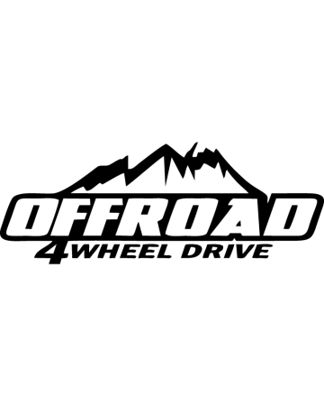 4X4/OFF ROAD STICKER - Sticker Off Road 4wheel Drive, Alb, 10 cm