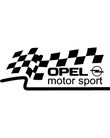 Marci auto - Sticker Opel Motor Sport, Alb, 10 cm