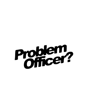 Racing - Sticker Problem Officer, Alb, 10 cm