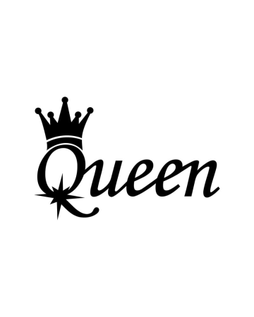 Pentru fete - Sticker Queen, Alb, 10 cm