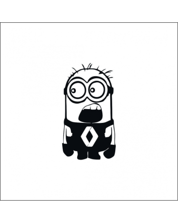 Renault - Sticker Renault Minion, Alb, 10 cm
