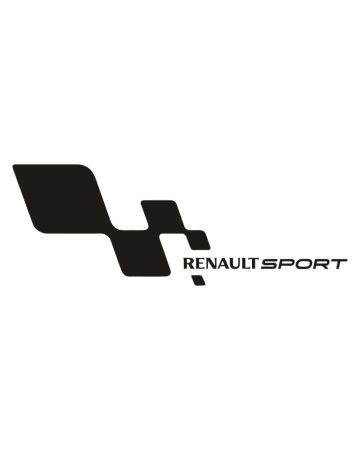 Marci auto - Sticker Renault Sport, Alb, 10 cm