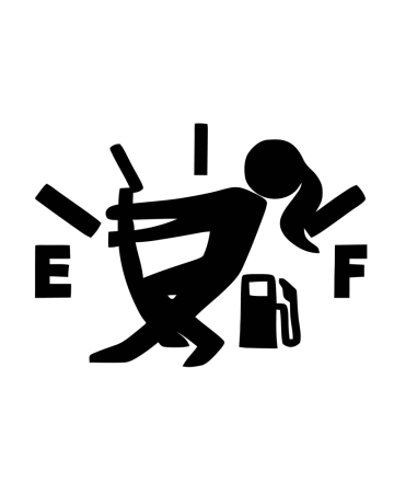 Pentru fete - Sticker Rezervor Fata, Alb, 10 cm