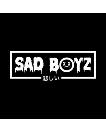 Texte - Sticker Sad Boyz, Alb, 10 cm