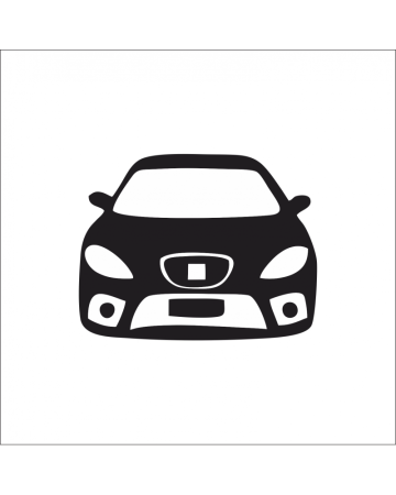 Seat - Sticker Seat Leon Front, Alb, 10 cm