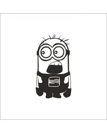 Seat - Sticker Seat Minion, Alb, 10 cm