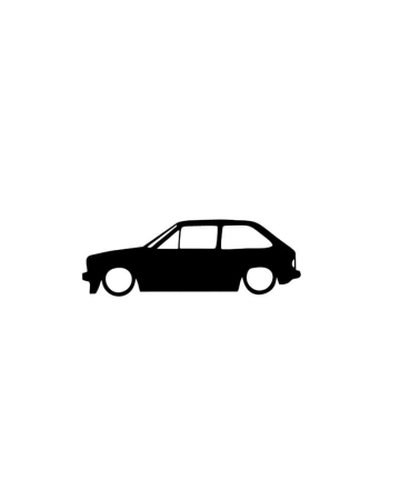 Volkswagen - Sticker Silueta Golf, Alb, 10 cm