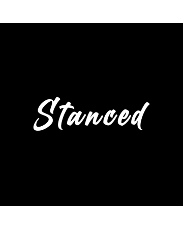 Texte - Sticker Stanced, Alb, 10 cm
