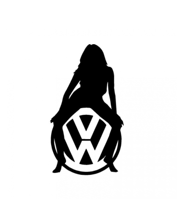 Marci auto - Sticker Volkswagen Logo 2, Alb, 10 cm