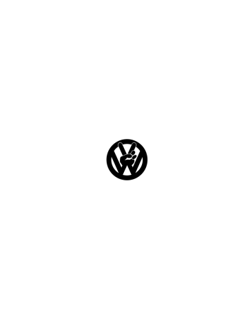 Marci auto - Sticker Volkswagen Peace, Alb, 10 cm