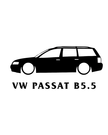Volkswagen - Sticker VW Passat B5.5, Alb, 10 cm