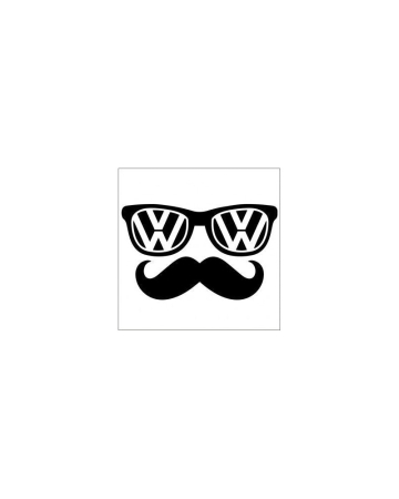 Volkswagen - Sticker VW Sunglasses, Alb, 10 cm