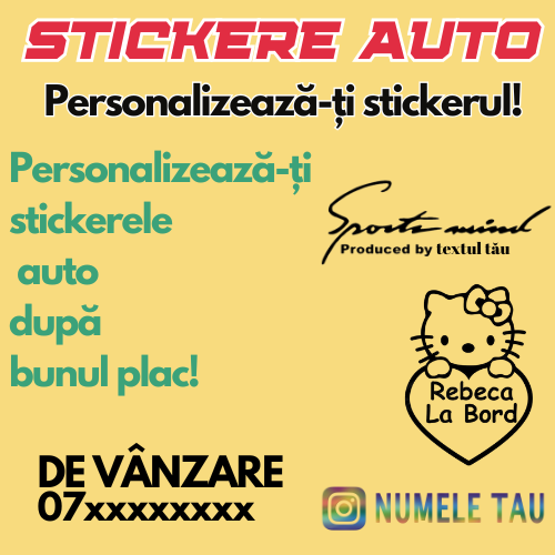Stickere personalizate cu modele
