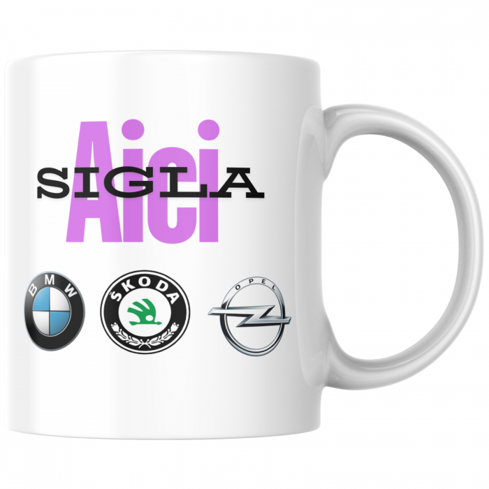 Cana termosensibilă personalizată Logo mașină  – neagră la rece, colorată la cald [2]