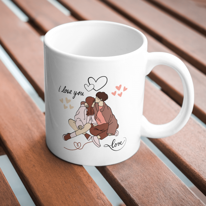 Cana termosensibilă personalizată valentines day i love you – neagră la rece, colorată la cald [2]