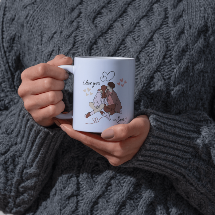 Cana termosensibilă personalizată valentines day i love you – neagră la rece, colorată la cald [3]