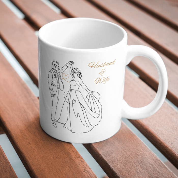 Cana termosensibilă personalizată husband & wife  – neagră la rece, colorată la cald [3]