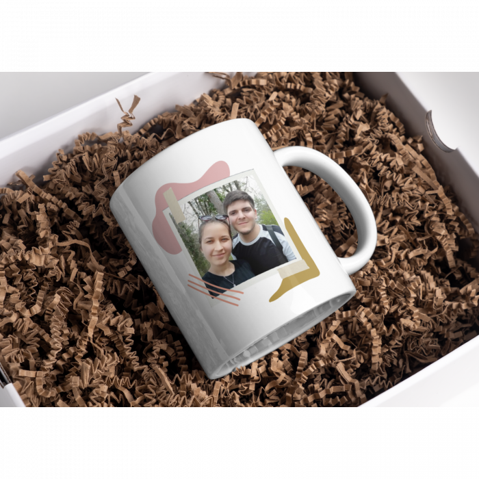 Cana termosensibilă personalizată Poză În Ramă – neagră la rece, colorată la cald [2]