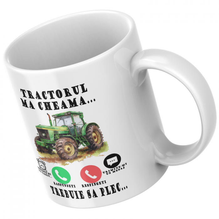 Cana termosensibilă personalizată tractorist  – neagră la rece, colorată la cald [2]