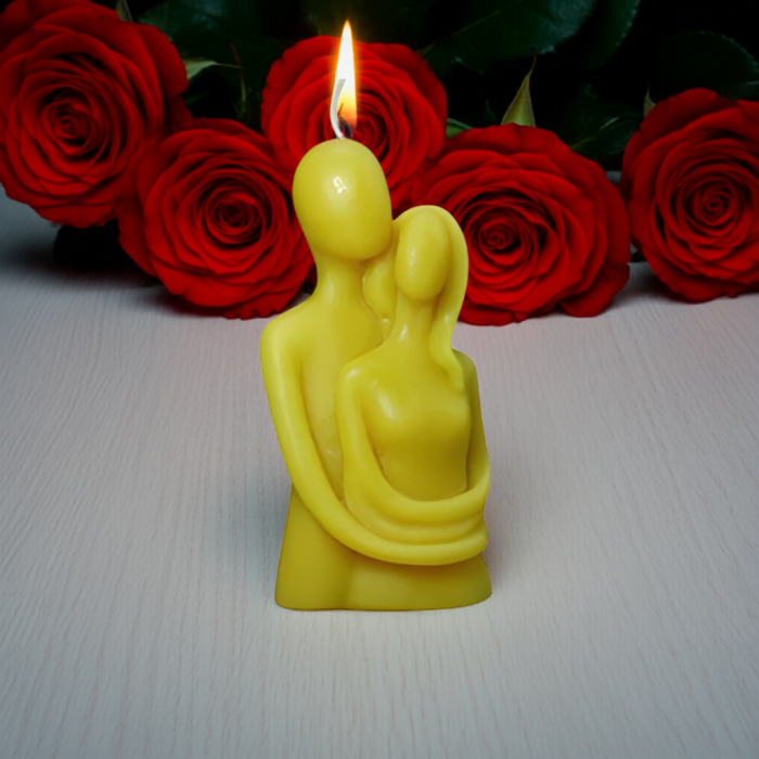lumânare parfumată cuplu – cadou și mărturie botez/nuntă handmade [1]
