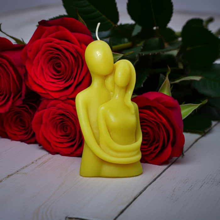 lumânare parfumată cuplu – cadou și mărturie botez/nuntă handmade [4]