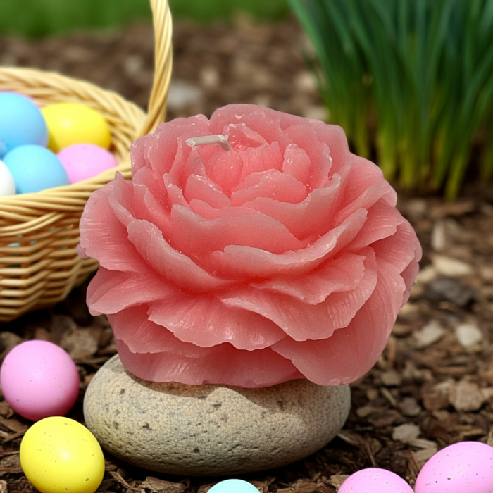 lumânare parfumată floare handmade – cadou și mărturie botez/nuntă [1]