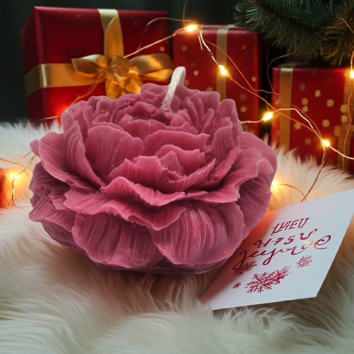 lumânare parfumată floare handmade – cadou și mărturie botez/nuntă [3]