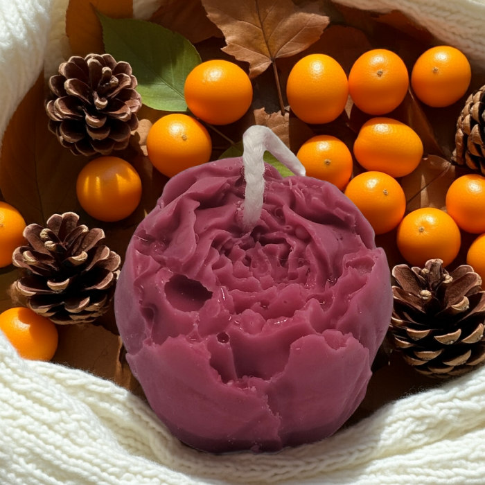 lumânare parfumată floare erica handmade mărturie nuntă botez [3]
