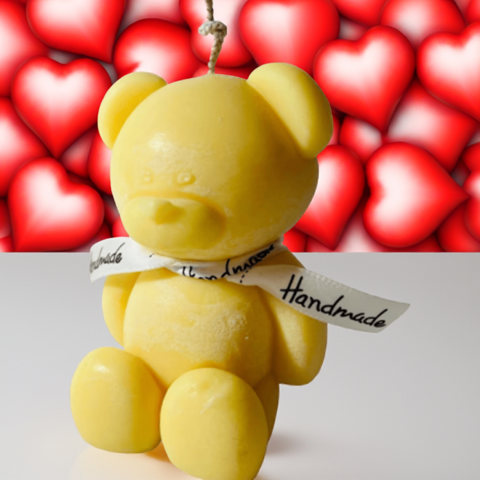lumânare ursuleț botez handmade – cadou și mărturie ceară parfumată [1]