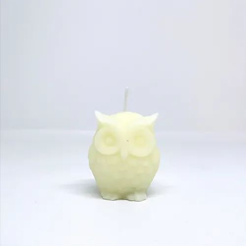 lumânare bufniță handmade – mărturie botez nuntă ceară parfumată [2]