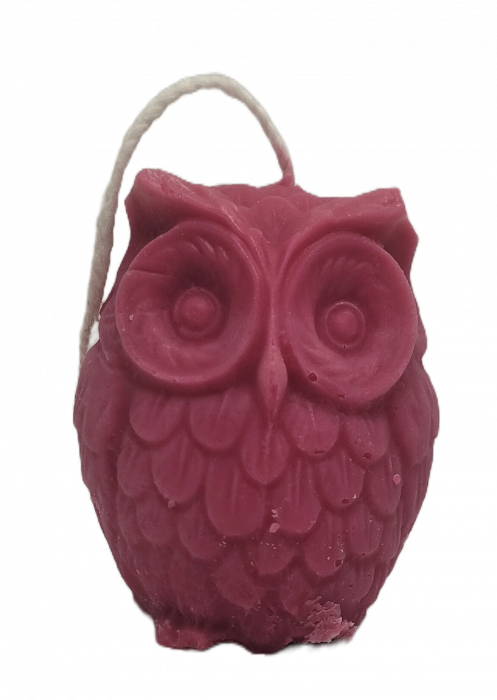 lumânare bufniță handmade – mărturie botez nuntă ceară parfumată [2]