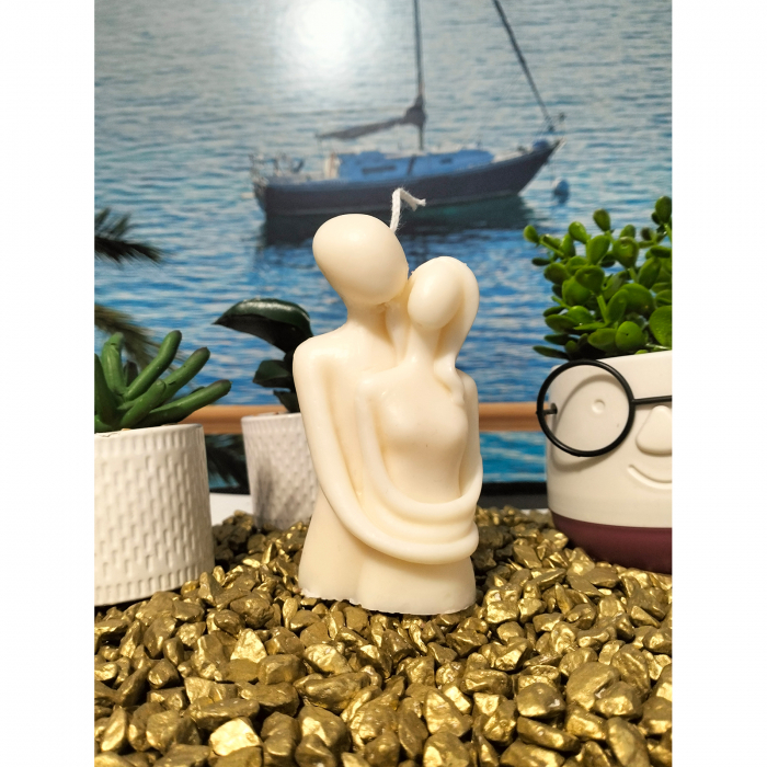 lumânare parfumată cuplu – cadou și mărturie botez/nuntă handmade [3]