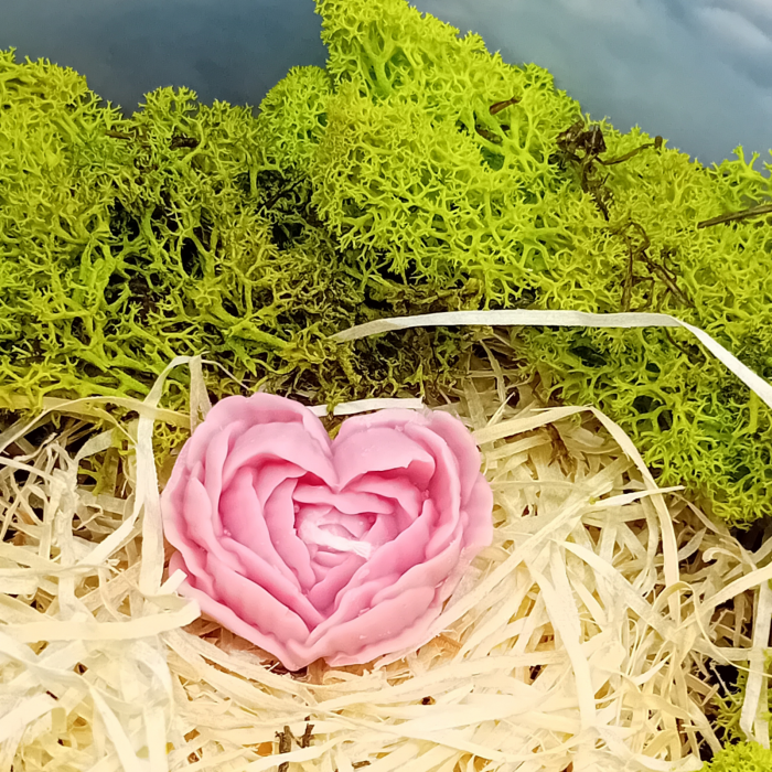 lumanare parfumata floare inimă 20g ceara naturala cadou [3]