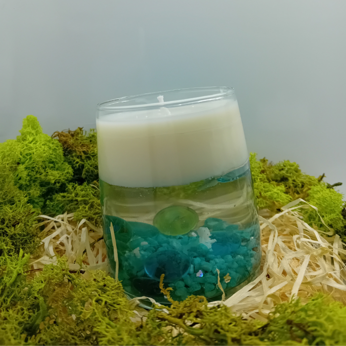 lumanare parfumata plutitoare in apa ceara de cocos handmade [9]
