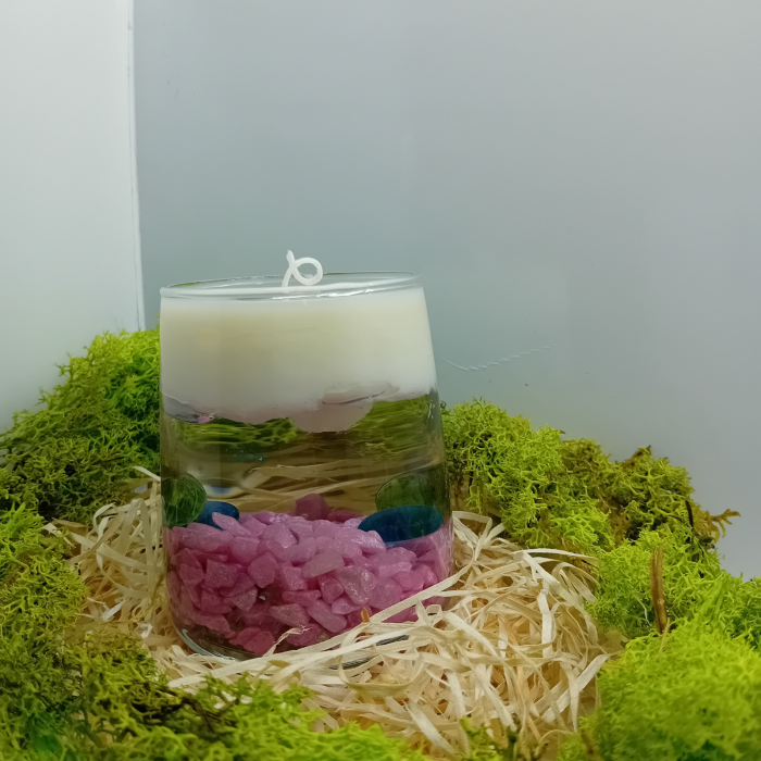 lumanare parfumata plutitoare in apa ceara de cocos handmade [5]