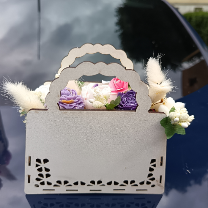Blossom Handbag Luxury Box – Geantă Cadou Premium Handmade cu Lumânări Florale din Ceară 100% Naturală de Soia [3]