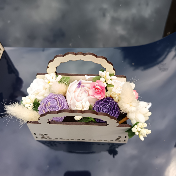Blossom Handbag Luxury Box – Geantă Cadou Premium Handmade cu Lumânări Florale din Ceară 100% Naturală de Soia [4]