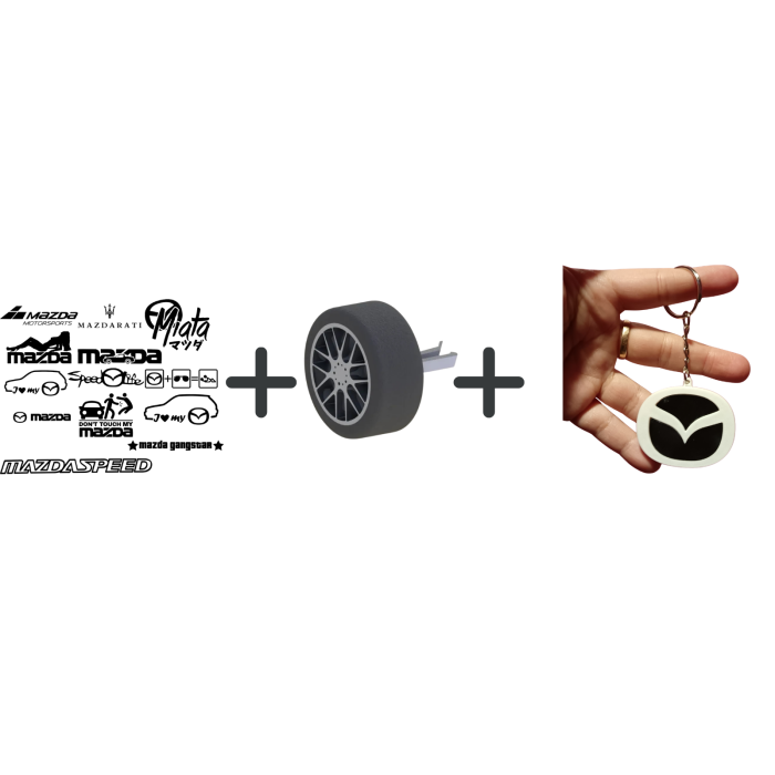 set-pasionati-mazda-stickere-breloc-air-freshener-roata-3d [2]