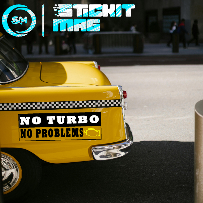 Sticker auto „No Turbo No Problems” – autocolant funny pentru pasionați de motoare aspirate [3]