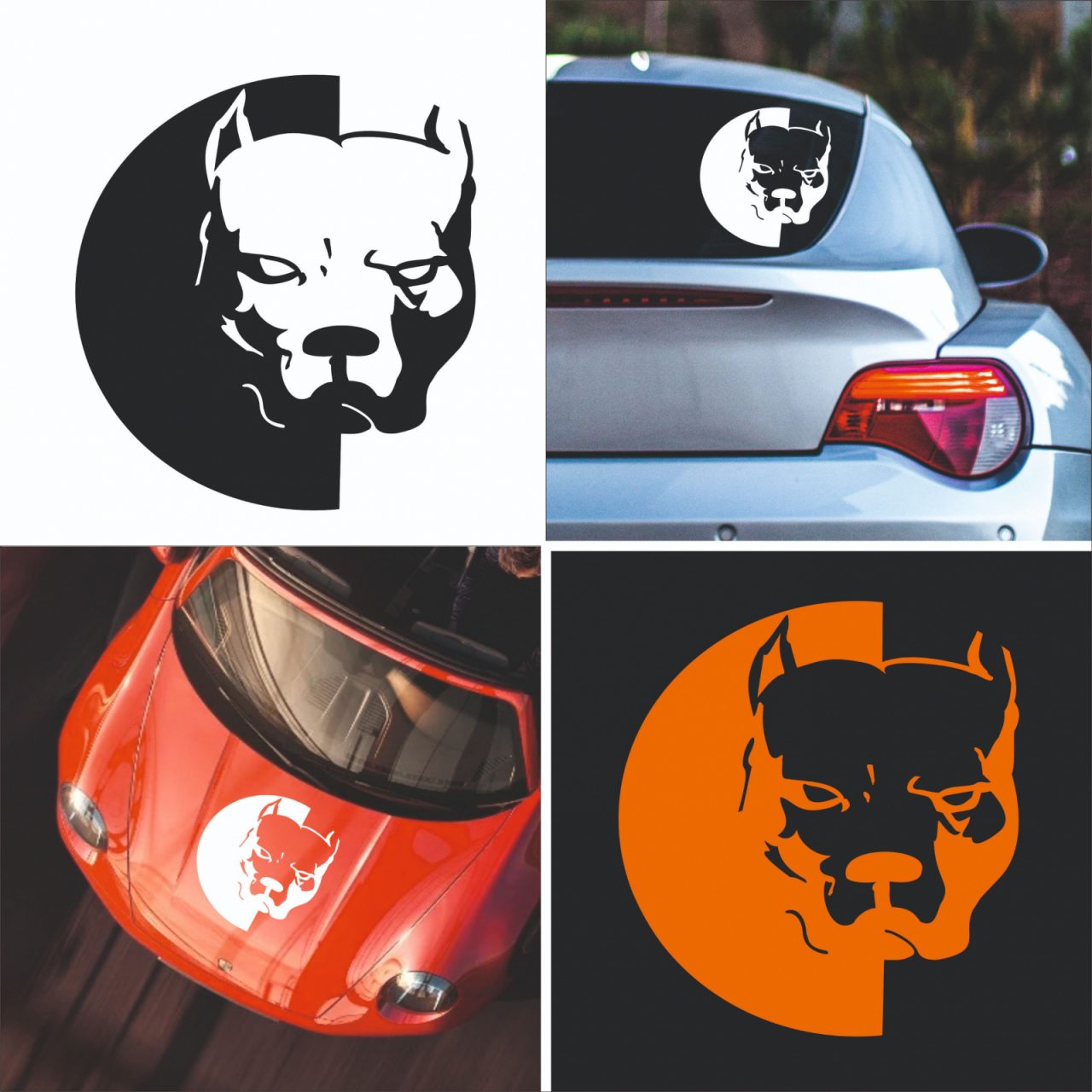Sticker auto Pitbull – design puternic si impunator [2]