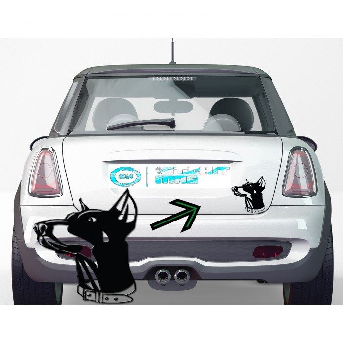 Sticker auto „Câine Doberman” – autocolant impunător pentru iubitorii de câini [2]
