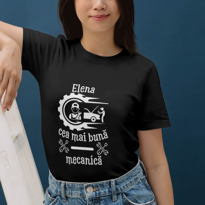 Tricou personalizat „Cel Mai Bun Mecanic” – cu nume, din bumbac [3]