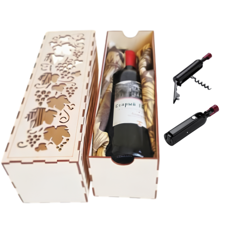 Cadouri de Paște pentru Bunici - cutie-vin-hdf-alb-tirbuson-desfacator-magnetic