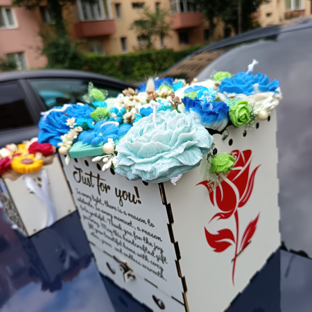 Blue Serenity Luxury Box – Cadou Exclusiv Handmade cu Lumânări Florale [10]