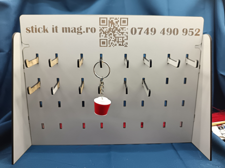 Brelocuri Personalizate - breloc-filtru-aer-rosu-alb-auto-3d-chei