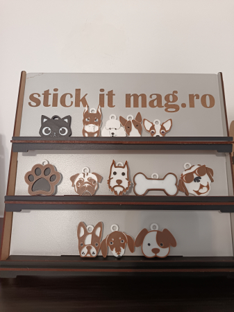 Brelocuri - brelocuri-personalizate-caini-alb-maro-rase-diferite