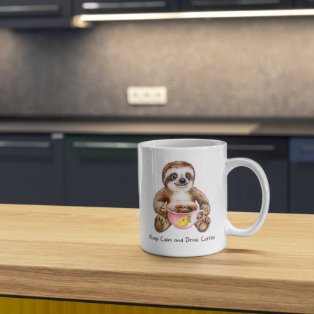 Cana termosensibilă personalizată Băutor de cafea  – neagră la rece, colorată la cald [2]
