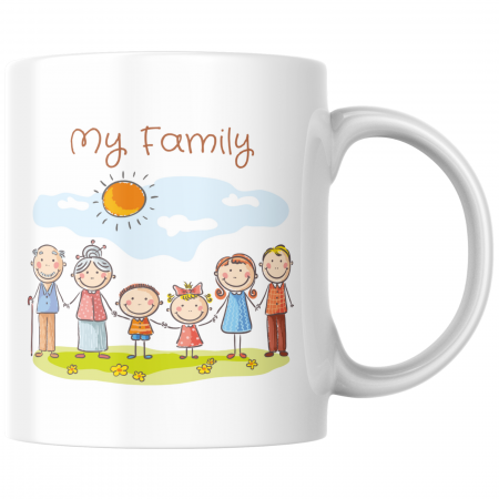 Cana termosensibilă personalizată familia mea  – neagră la rece, colorată la cald [1]