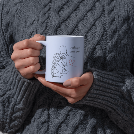 Cana termosensibilă personalizată valentine's day cuplu – neagră la rece, colorată la cald [1]