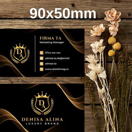 Cărți de vizită - carti-de-vizita-model-13-luxury-brand-negru-gold